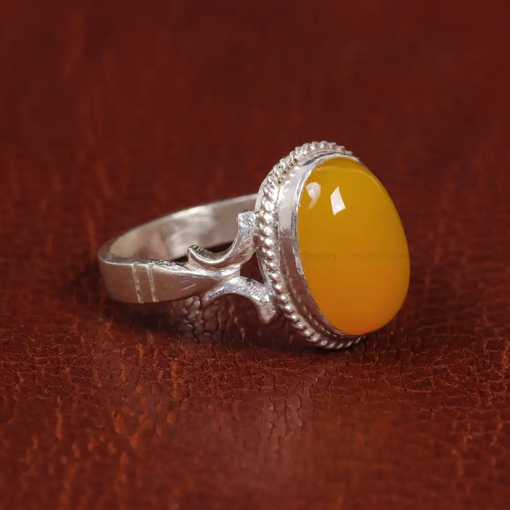 انگشتر عقیق مردانه کد 15510