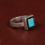 انگشتر فیروزه عجمی مردانه کد 15519