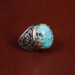 انگشتر فیروزه شجری مردانه کد 15526