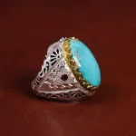 انگشتر فیروزه شجری مردانه کد 15538