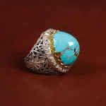 انگشتر فیروزه شجری مردانه کد 15539