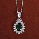 گردنبند سنتاتیک زمرد زنانه کد 15573