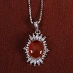 گردنبند عقیق زنانه کد 15576