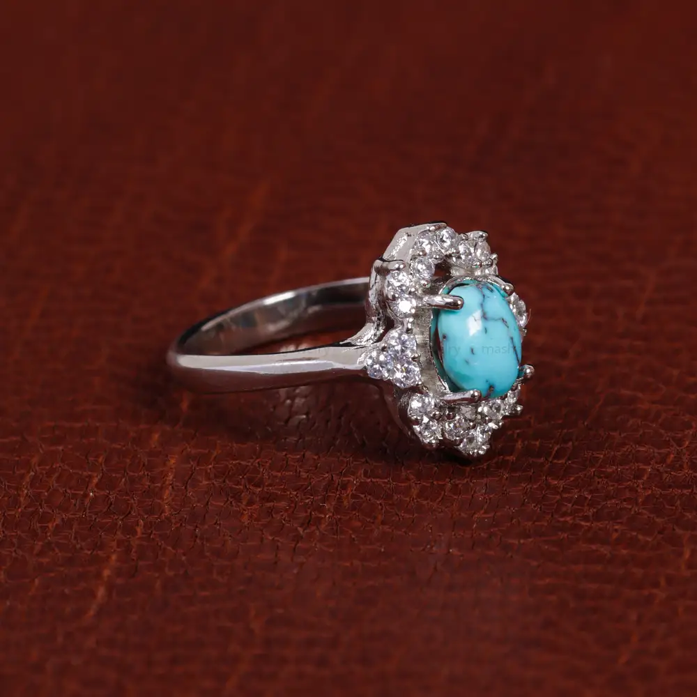 انگشتر فیروزه شجری زنانه کد 15606