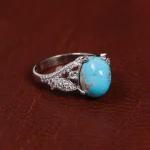 انگشتر فیروزه شجری زنانه کد 15608