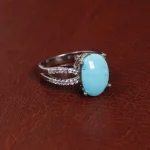 انگشتر فیروزه عجمی زنانه کد 15629