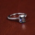 انگشتر موزانايت سنتاتیک زنانه کد 15671