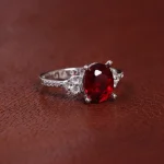 انگشتر سنتاتیک یاقوت سرخ زنانه کد 15675