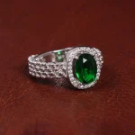 انگشتر زمرد سنتاتیک زنانه کد 15678