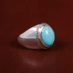 انگشتر فیروزه شجری مردانه کد 15690