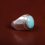 انگشتر فیروزه عجمی مردانه کد 15694