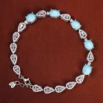 دستبند فیروزه زنانه کد 15702