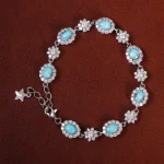 دستبند فیروزه زنانه کد 15704