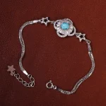 دستبند فیروزه زنانه کد 15711