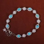 دستبند فیروزه زنانه کد 15712