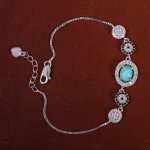 دستبند فیروزه زنانه کد 15718