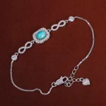 دستبند فیروزه زنانه کد 15720