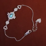 دستبند فیروزه زنانه کد 15722