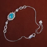 دستبند فیروزه زنانه کد 15723