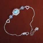 دستبند فیروزه زنانه کد 15727