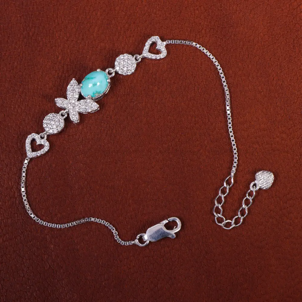 دستبند فیروزه زنانه کد 15728