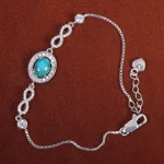 دستبند فیروزه زنانه کد 15731