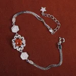 دستبند عقیق زنانه کد 15739