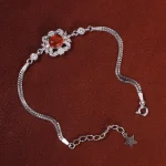 دستبند عقیق زنانه کد 15740