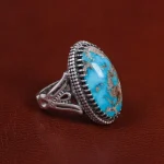 انگشتر فیروزه شجری مردانه کد 15746