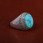 انگشتر فیروزه شجری مردانه کد 15750