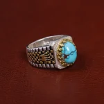 انگشتر فیروزه شجری مردانه کد 15753