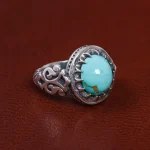 انگشتر فیروزه شجری مردانه کد 15758