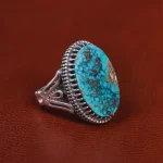 انگشتر فیروزه شجری مردانه کد 15762