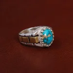 انگشتر فیروزه شجری مردانه کد 15772