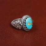 انگشتر فیروزه شجری مردانه کد 15786