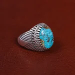 انگشتر فیروزه شجری مردانه کد 15799