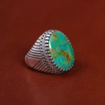 انگشتر فیروزه شجری مردانه کد 15801