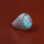 انگشتر فیروزه شجری مردانه کد 15804