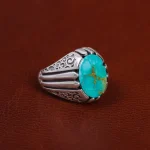 انگشتر فیروزه شجری مردانه کد 15817