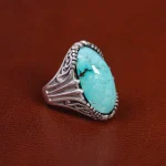 انگشتر فیروزه شجری مردانه کد 15820