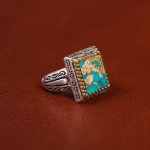 انگشتر فیروزه شجری مردانه کد 15828