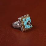 انگشتر فیروزه شجری مردانه کد 15844