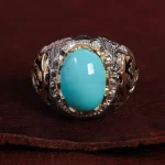 انگشتر فیروزه شجری مردانه کد 15155