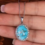 گردنبند فیروزه زنانه کد 15163