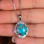 گردنبند فیروزه زنانه کد 15167