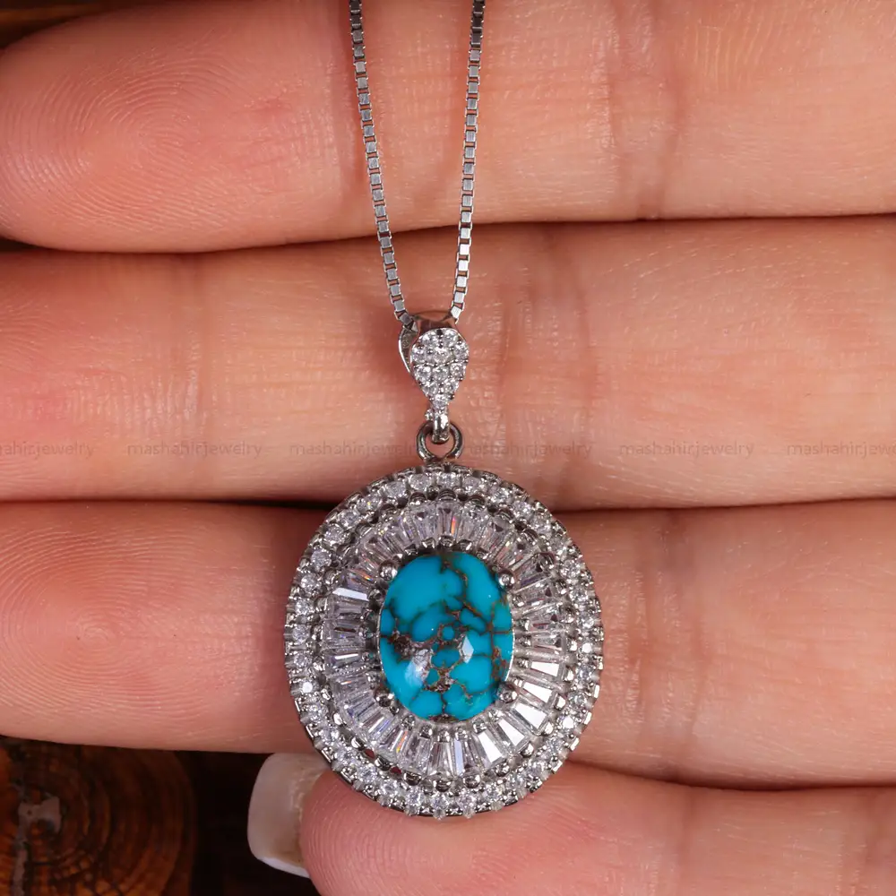 گردنبند فیروزه زنانه کد 15170