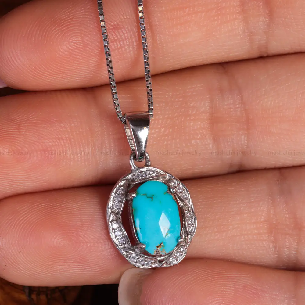 گردنبند فیروزه زنانه کد 15171