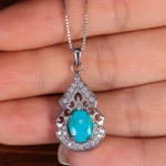 گردنبند فیروزه زنانه کد 15377