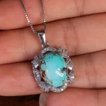 گردنبند فیروزه زنانه کد 15382