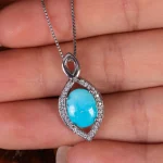 گردنبند فیروزه زنانه کد 15387